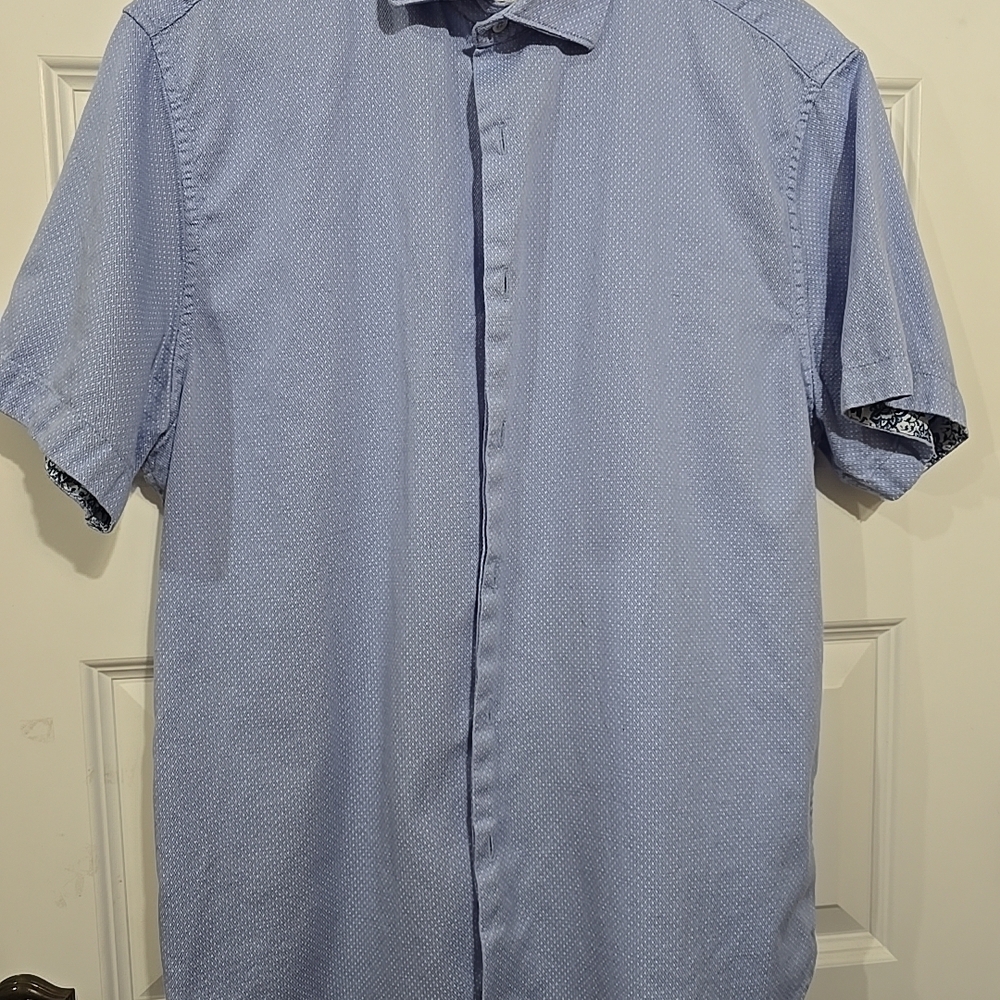Denim & Flower Light Blue Casual Button Down‎ Shirt